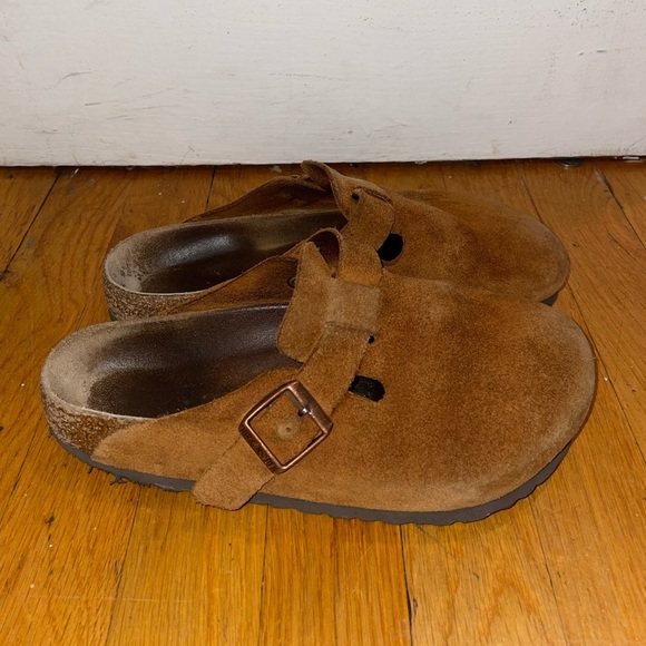 Birkenstock Boston Soft Footbed Suede Leather - Mink - Picture 1 of 6